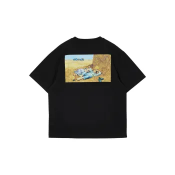 JACK JONES· Heavyweight Fabric Slightly Loose Fit Ribbed Crew Neck With Chest Letter Decoration Men's