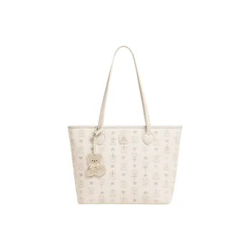 AILUXI Artificial Leather With Synthetic Leather Tote Bag Shoulder Bag Regular Women's Milkshake White
