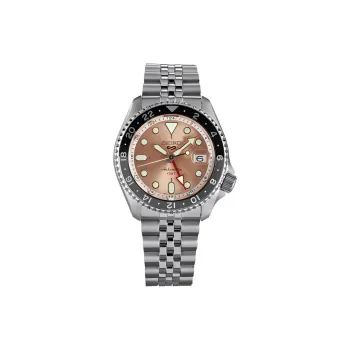 SEIKO Manual Mechanical Movement Stainless Steel Strap Watch 42.5mm Men's Watches Coffee Watch Dial