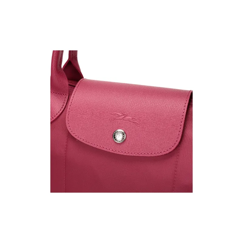LONGCHAMP Le Pliage Néo Nylon Fabric With Leather Dumpling Bag, Crossbody Bag, Handbag Women's Rose Red-4