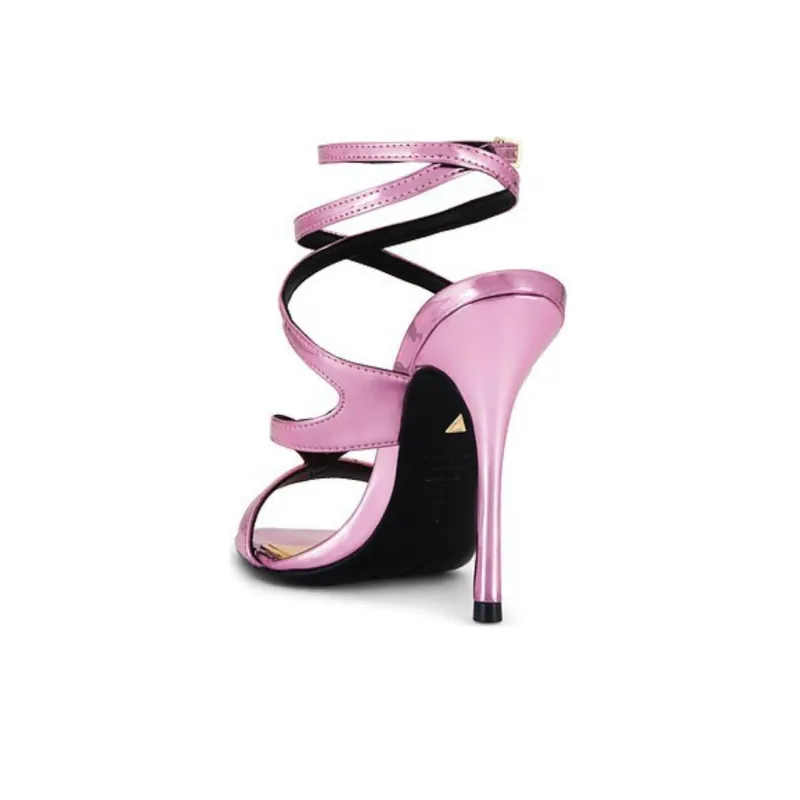 Schutz Stephanie One Strap Sandals 10.8cm Women's Purple-4