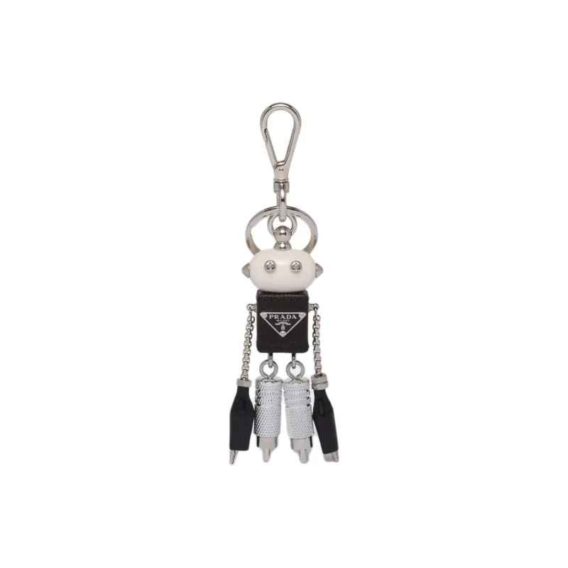 PRADA Metal, Leather, Enamel Pendants Women's Silver-0