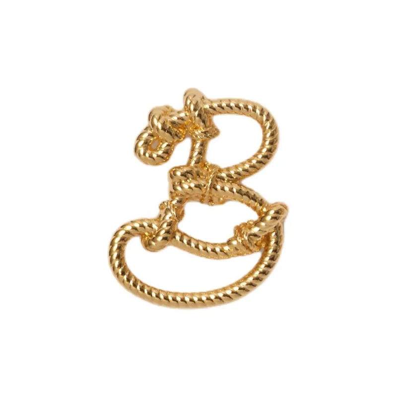 Burberry Brass Stud Earrings Unisex Gold-2