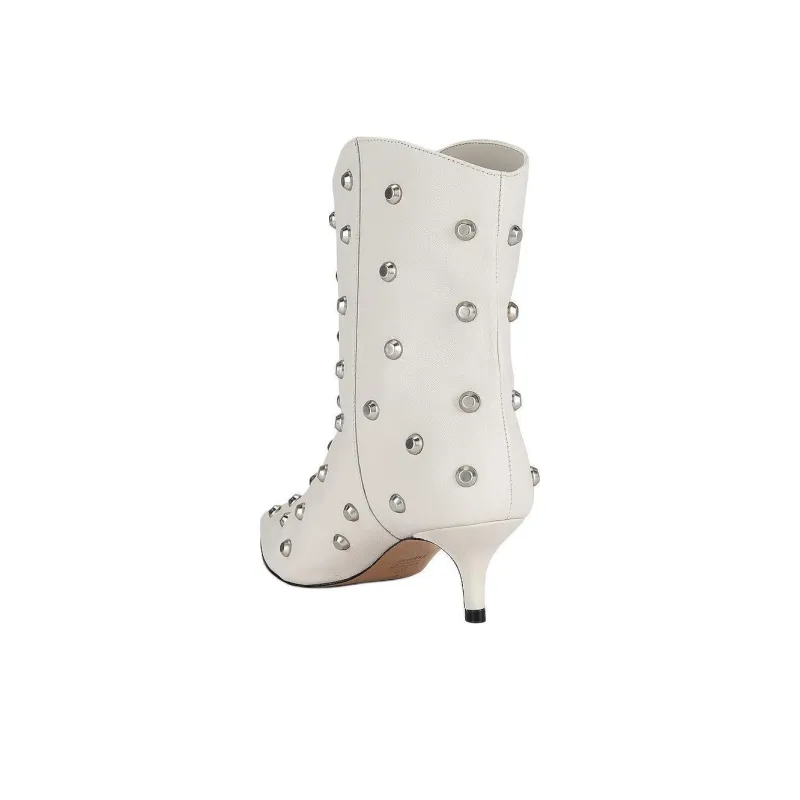 Schutz Mary Ann Ankle Boots 5cm Women's White-3