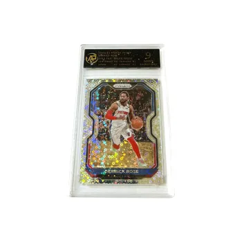 PANINI Derrick Rose Pistons Prizm Fast Break Silver Bubbles Pop Refringer Basketball Card 9 Points Graded Cards 1 Pc