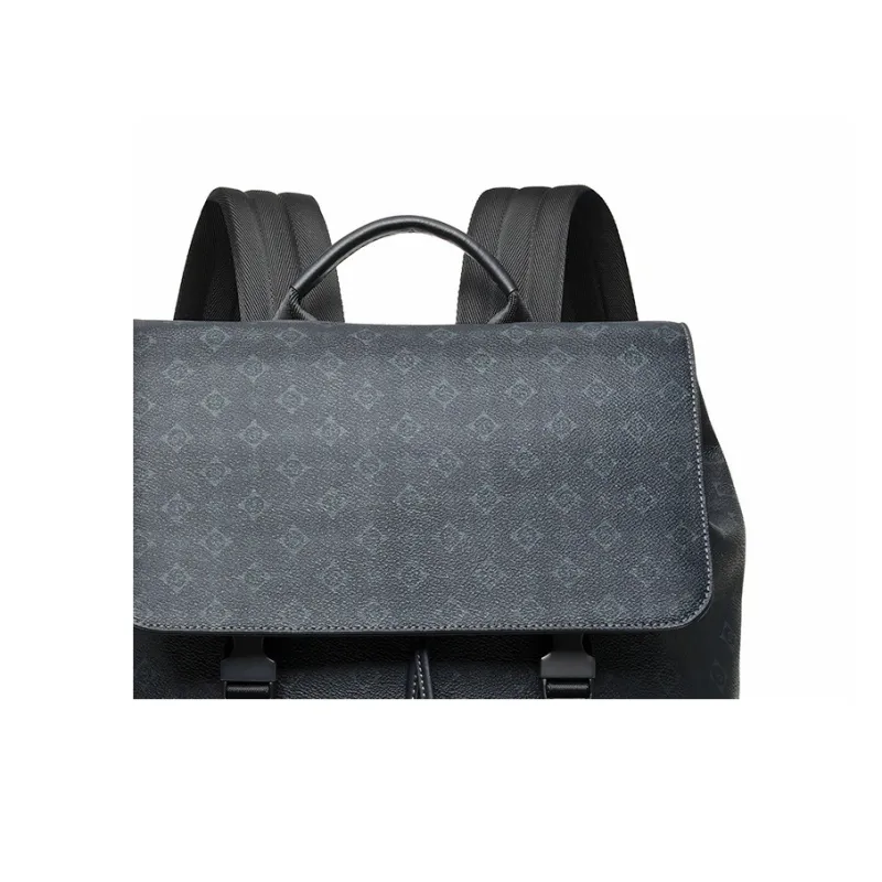 SEPTWOLVES Cow Leather Backpack Men's Black-3