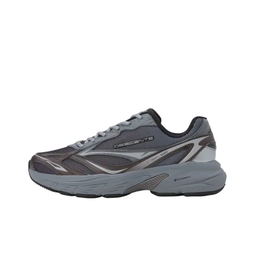 DESCENTE Anti Slip Wear Resistant Low Top Casual Running Shoes Unisex Gray