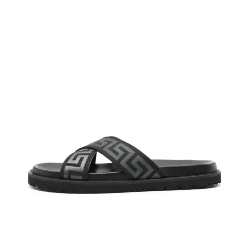 FANSIZHE Greca Slide Slippers Men's Black