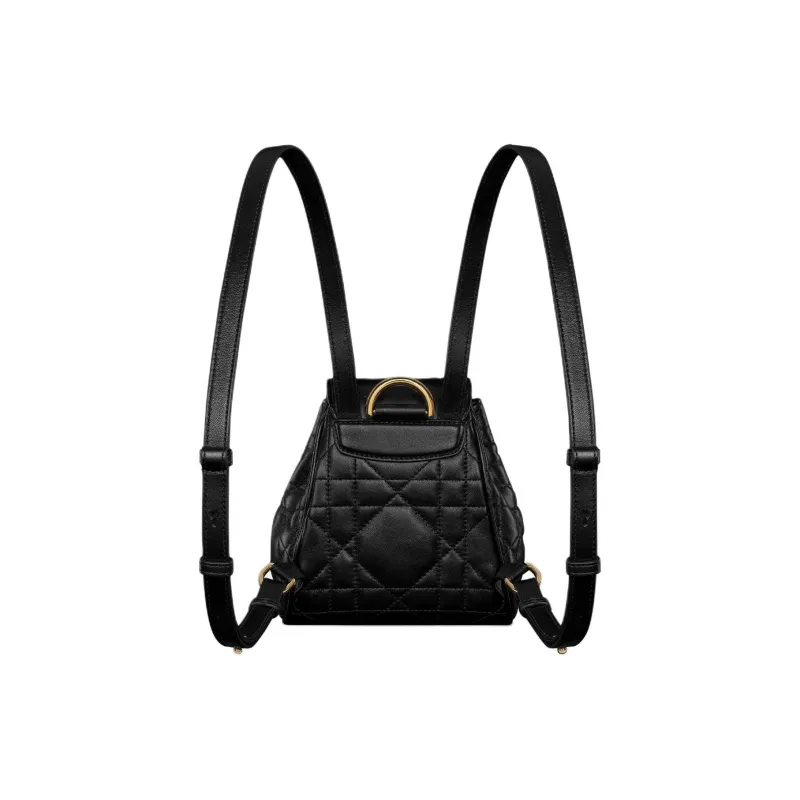 DIOR Caro Sheepskin Backpack Regular Women's Black-2