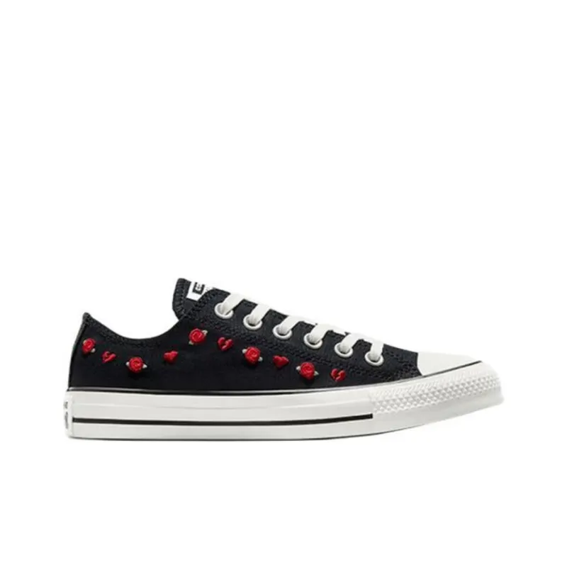 Converse Chuck Taylor All Star Anti-Slip Wear-Resistant Low-Top Canvas Shoes Women's Black-1