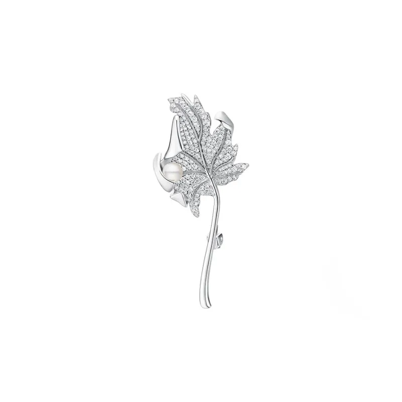 HEFANG×Xiaoxue Snowflake Series 925 Sterling Silver Brooches Women's-0