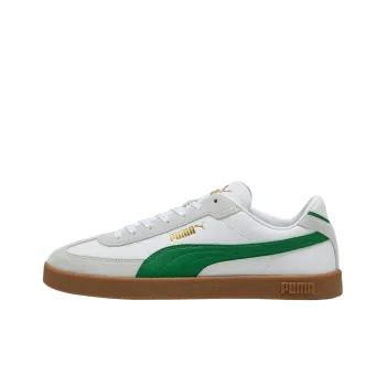 PUMA Club Anti Slip Wear Resistant Low Top Skateboard Shoes Men's White Green