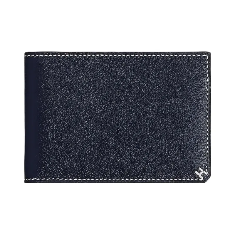 HERMES Evercolor Calfskin Card Holder Women's 2Z Bleu Nuit Midnight Blue-0