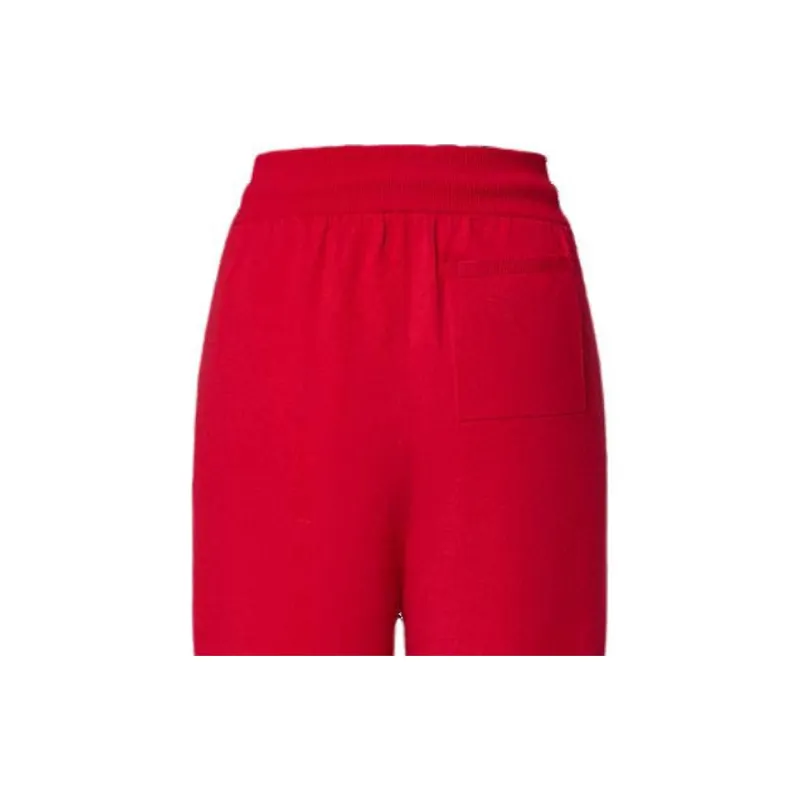 LOUIS VUITTON FW24 Knitted Sweatpants Women's Red-3