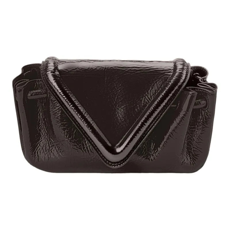 Bottega Veneta Beak Deerskin One Shoulder Crossbody Clutch Women's Dark Brown-1