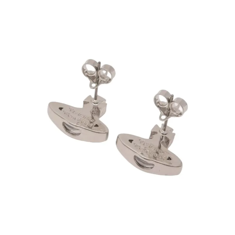 Vivienne Westwood Brass Stud Earrings Women's Silver-4