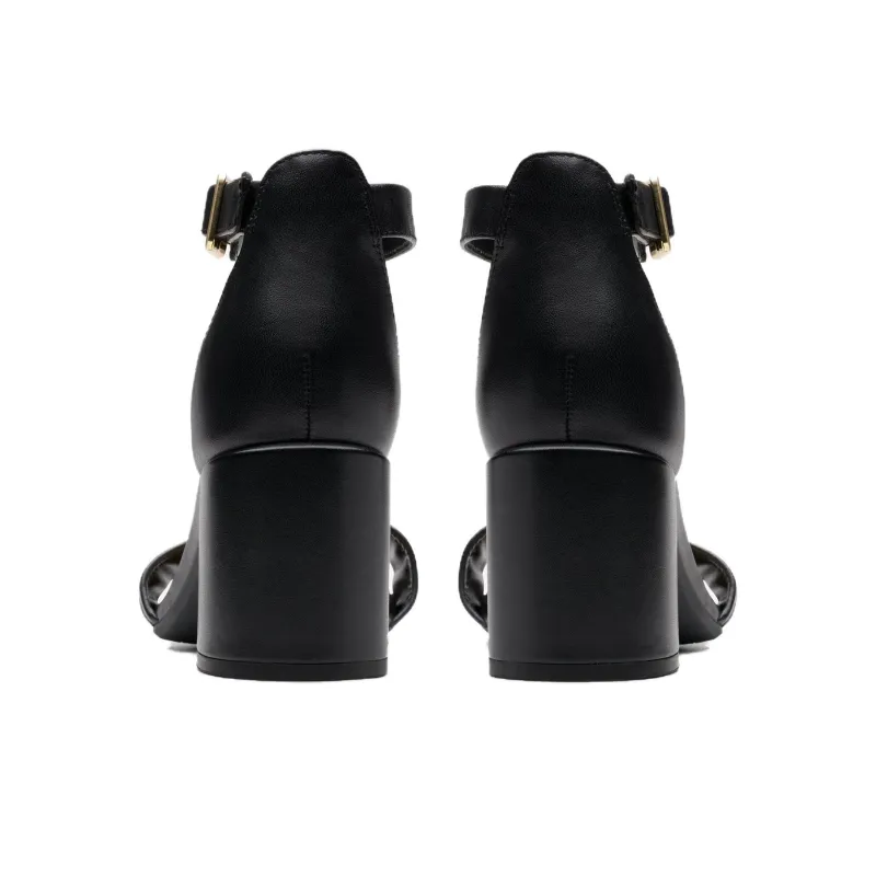 Clarks Ezoria Mae Strap Sandals 7cm Women's Black-4