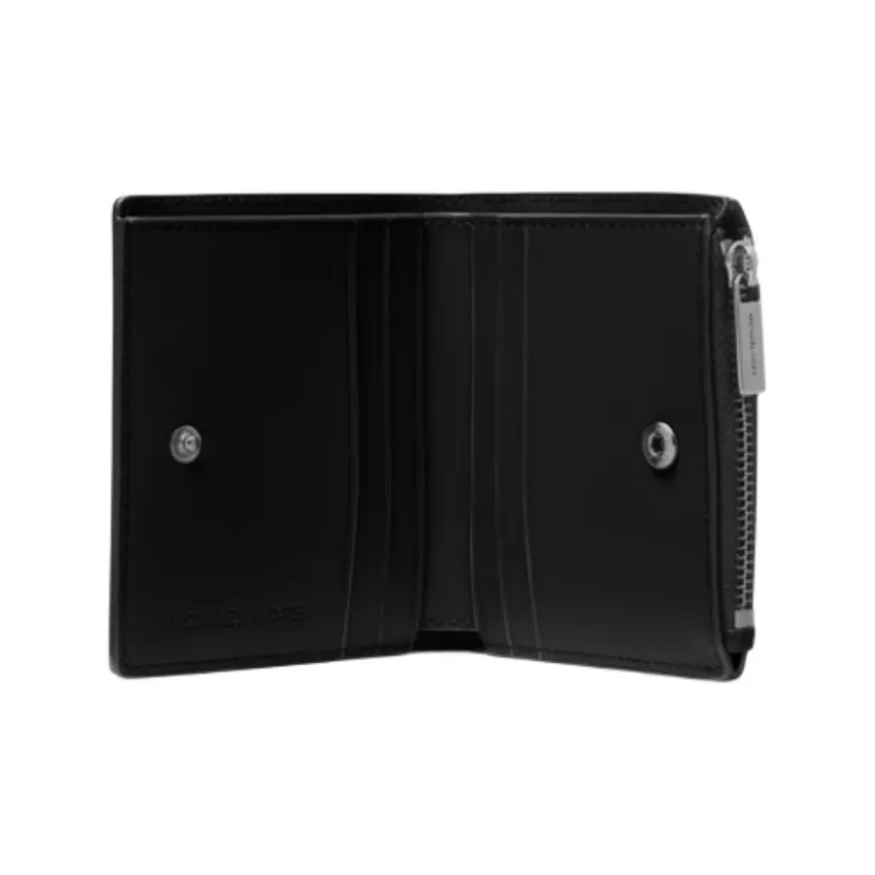 MICHAEL KORS Hudson Cow Leather Wallet Men's Black-1