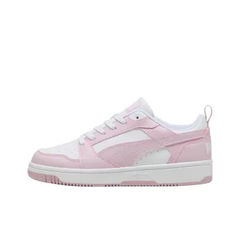 PUMA Rebound V6 Slip Resistant Low Top Skateboard Shoes Women's Tan White Ross Mountain
