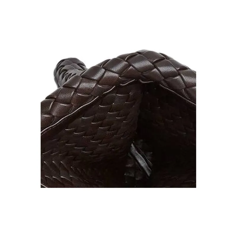 Bottega Veneta Lambskin Clutch Women's Dark Brown-4