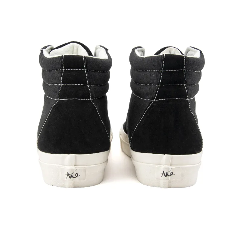 WANSWER Cushioned Wear-Resistant Breathable High-Top Skateboard Shoes Unisex Black Pink-4