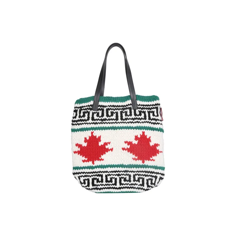 DSQUARED 2 Pattern Woven Shopper Tote Bag-3