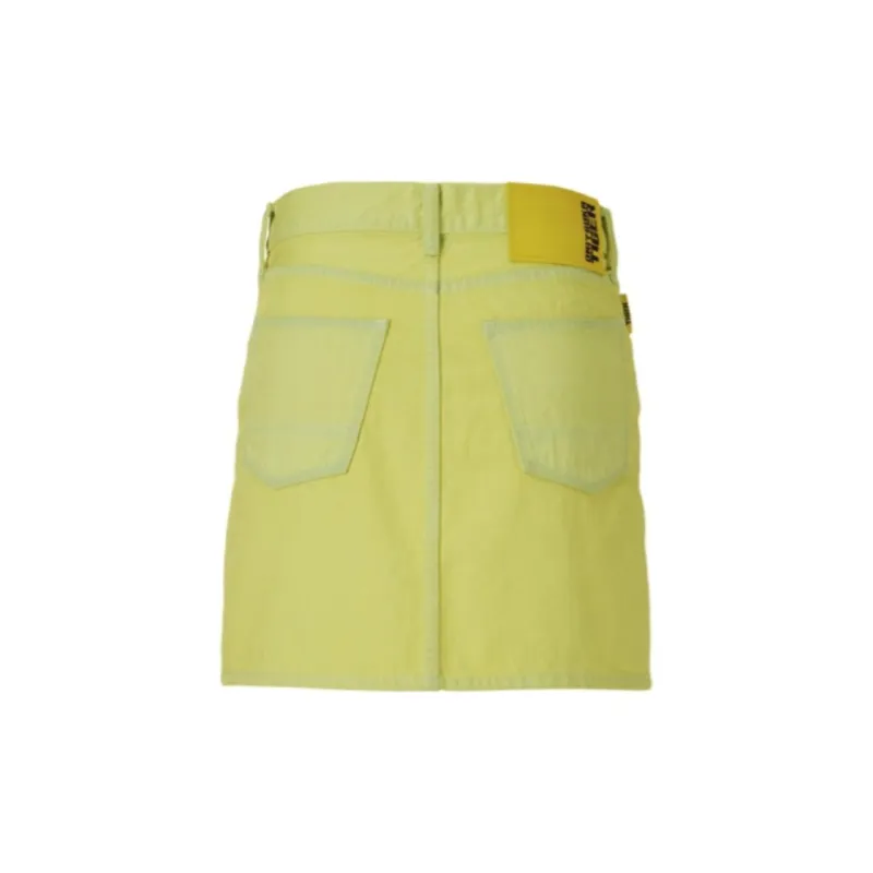 Onitsuka Tiger Denim Short Skirts Women's Yellow-1