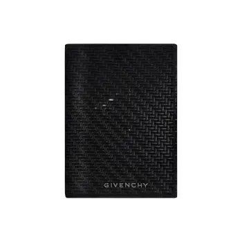 Givenchy Grained Calfskin Card Holder Wallet Men's Black