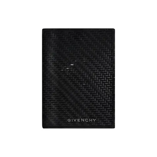Givenchy Grained Calfskin Card Holder Wallet Men's Black
