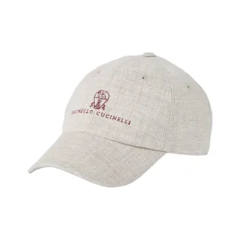 Brunello Cucinelli Logo Embroidered Diagonal Baseball Cap