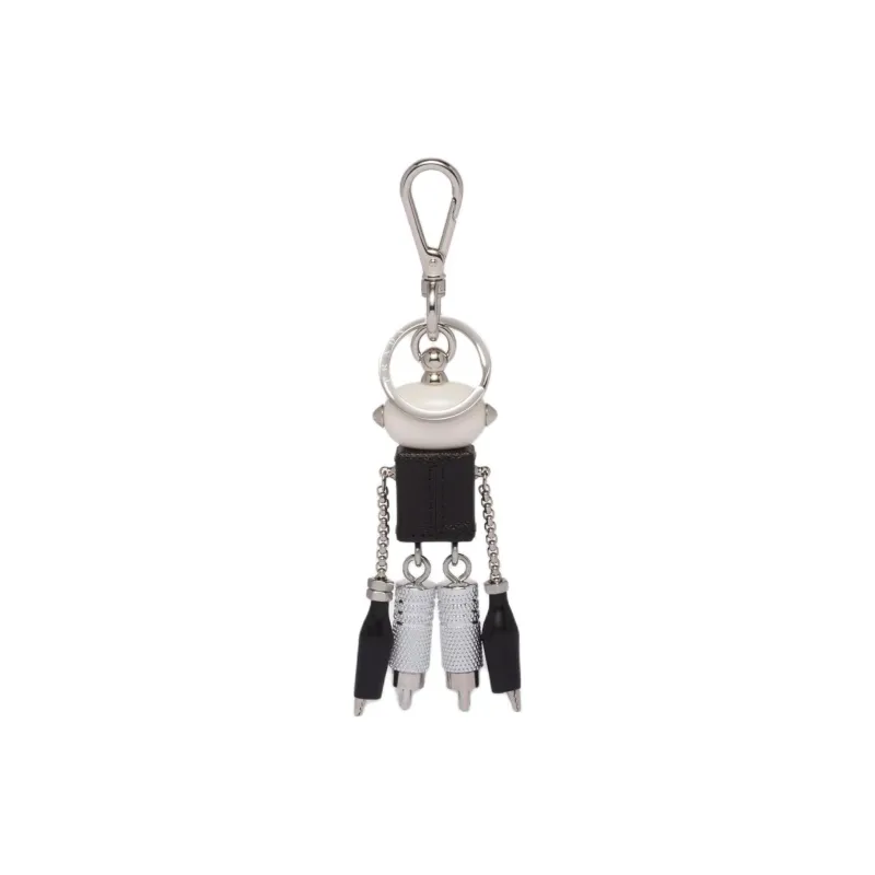 PRADA Metal, Leather, Enamel Pendants Women's Silver-1