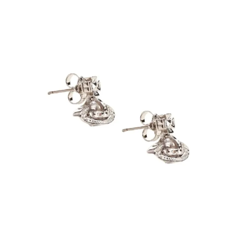 Vivienne Westwood Brass Stud Earrings Women's Silver-2