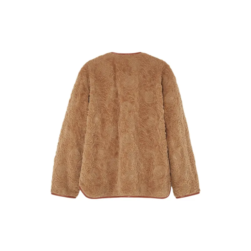 Loro Piana Velvet-feel Coat Women's Pine Nut Color-1