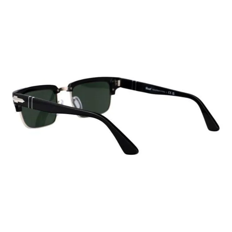 PERSOL Acetate Square Sunglasses Unisex Black-3