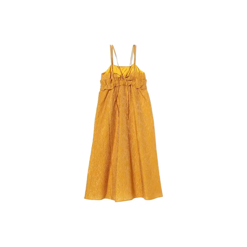 Beams Slip Dress Women's Yellow-1