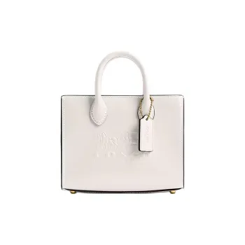 COACH Ace Cow Leather Tote Bag Shopping Bag Shoulder Bag Crossbody Bag Handbag Small Size Women's Chalk White