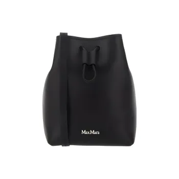 MaxMara Leather Bucket Bags Shoulder Bags Women's Black