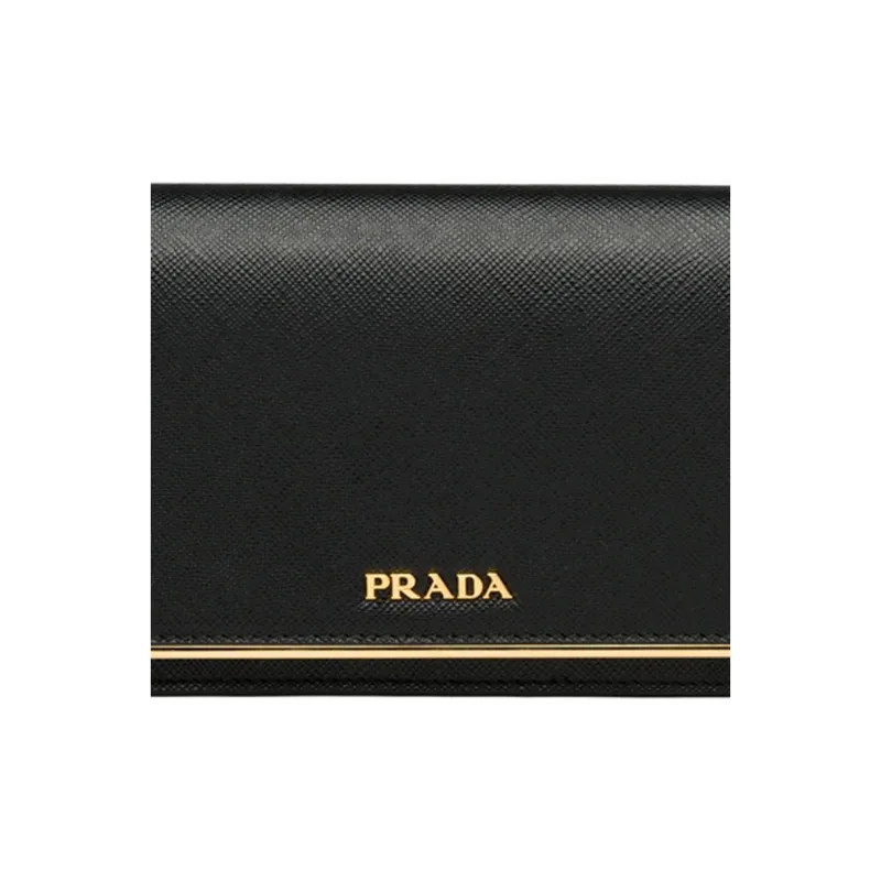 PRADA Calfskin Handbag Shoulder Bags Mini Women's Black-3