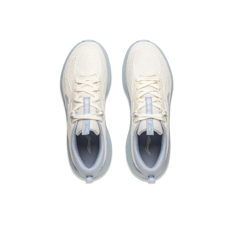 LiNing Breathable Lightweight And Wear-Resistant Low-Top Casual Sprint Running Shoes Women's White Blue-3