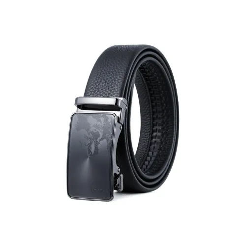 HLA Top Grain Cow Leather Leather Belts Men's Width  3.5cm