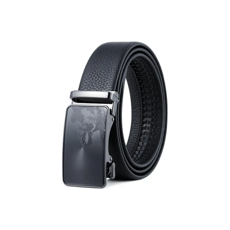 HLA Top Grain Cow Leather Belts Men's Width  3.5cm-0