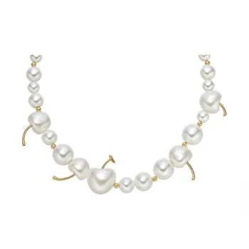 HEFANG Tableware 925 Sterling Silver Cream Cherry Necklace Women's