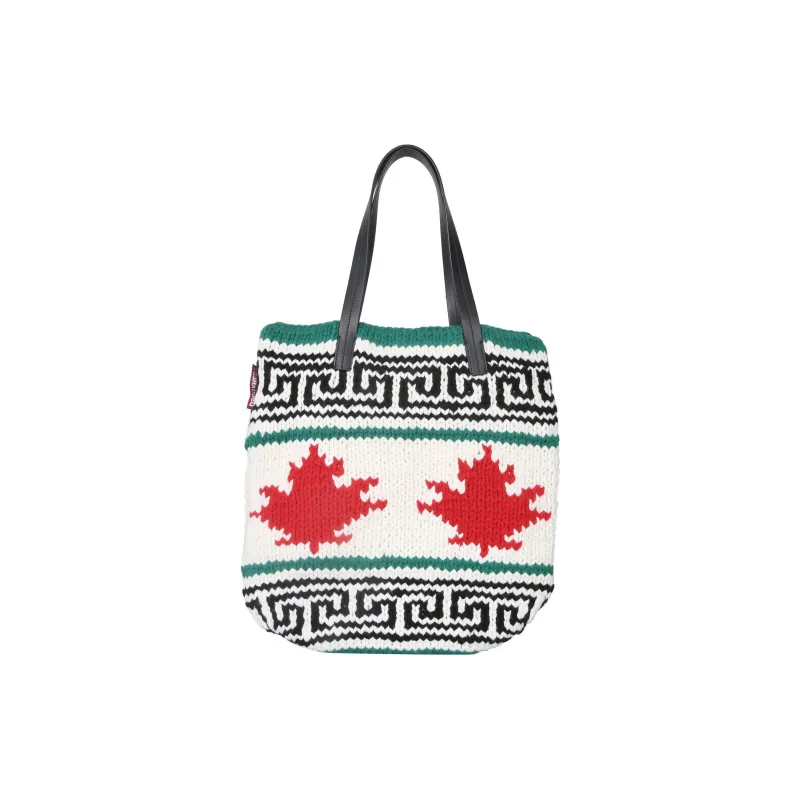 DSQUARED 2 Pattern Woven Shopper Tote Bag-2