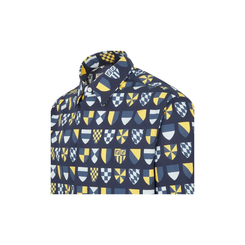 FENDI Graphic Printed Long Sleeved Shirt-4