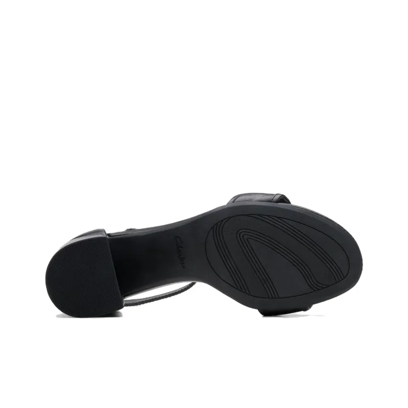 Clarks Ezoria Mae Strap Sandals 7cm Women's Black-5
