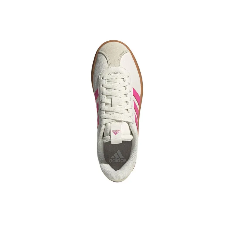 Adidas VL COURT 3.0 Anti Slip Wear Resistant Low Top Skateboard Shoes Women's White Pink-3