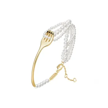 HEFANG 925 Sterling Silver Tableware Noodle Bracelet Women's