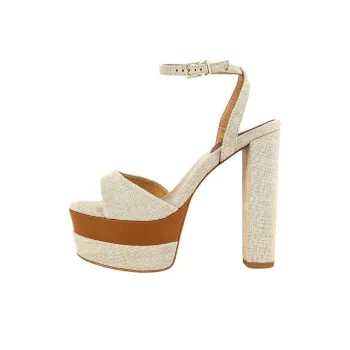 Schutz Kailah One Strap Sandals 14.6cm Women's Beige