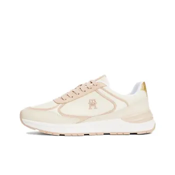 Tommy Hilfiger TH Monogram Slip Resistant Low Top Casual Shoes Women's Beige Pink