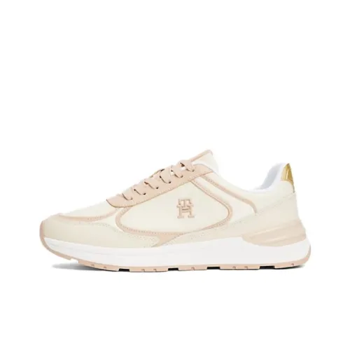Tommy Hilfiger TH Monogram Slip Resistant Low Top Casual Shoes Women's Beige Pink